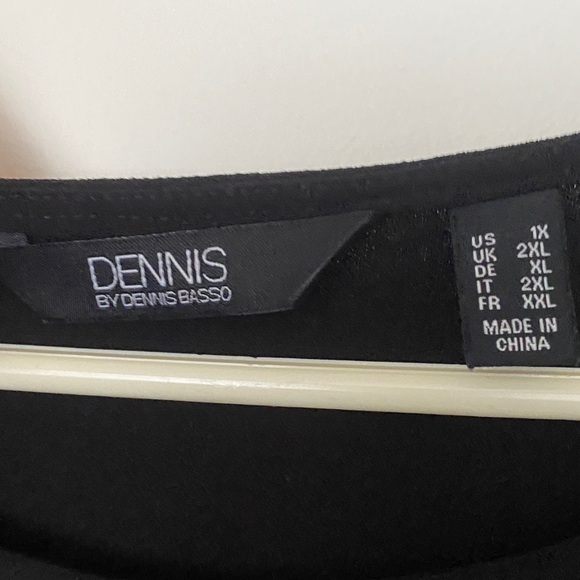 Dennis Basso Elegant Black Long Sleeve Top - Picture 2 of 4